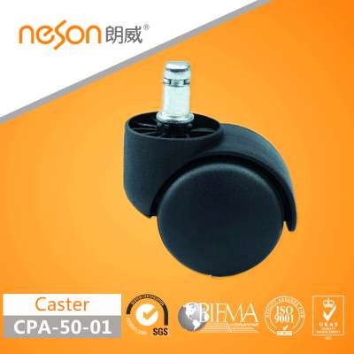 chair wheel caster PU/nylon furniture castor with roller bearing