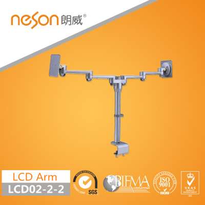 NESON Aluminium 2 Head LCD monitor Arm adjustable