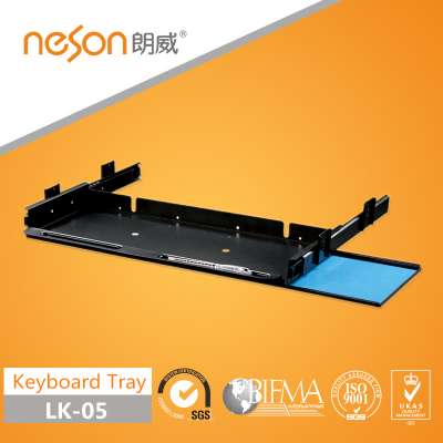 Steel keyboard tray with mouse tray have folding function