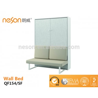 Fashion Brand Space saving Metal Folding Wall Bed with Sofa/Desk QF154