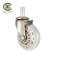 2020 CCE New 65mm Rose Gold Rotate Furniture Bearings PVC Racing Chair Caster Wheel